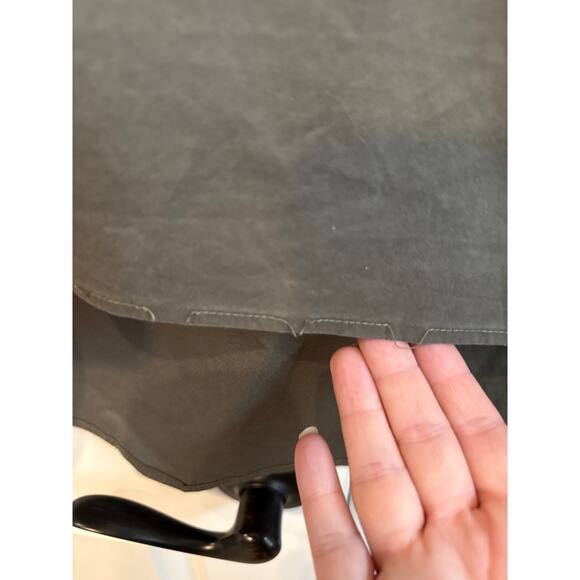 Chico’s Olive Green Collar V-Neck High- Low Shirt Dress - Picture 5 of 8